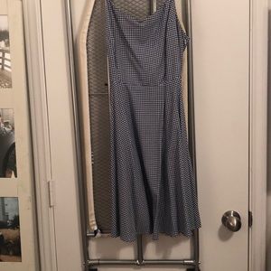 Gingham blue and white dress